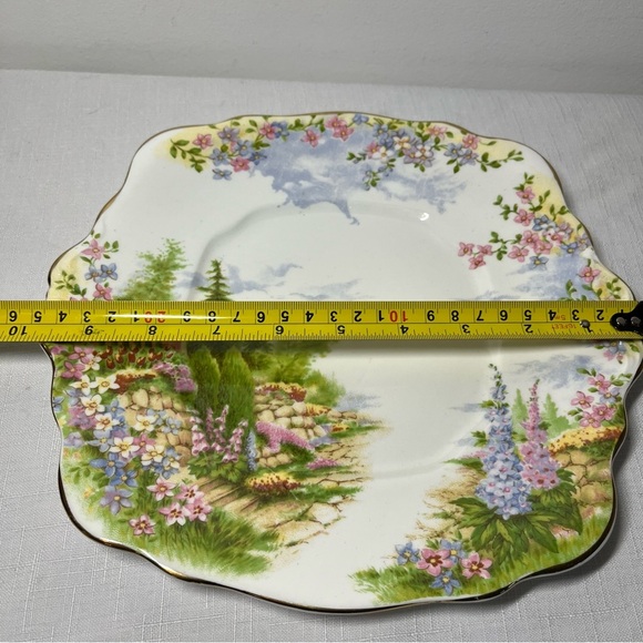 Royal Albert Square Dinnerware Plate. Bone China. Kentish Rockery. England - Picture 5 of 5